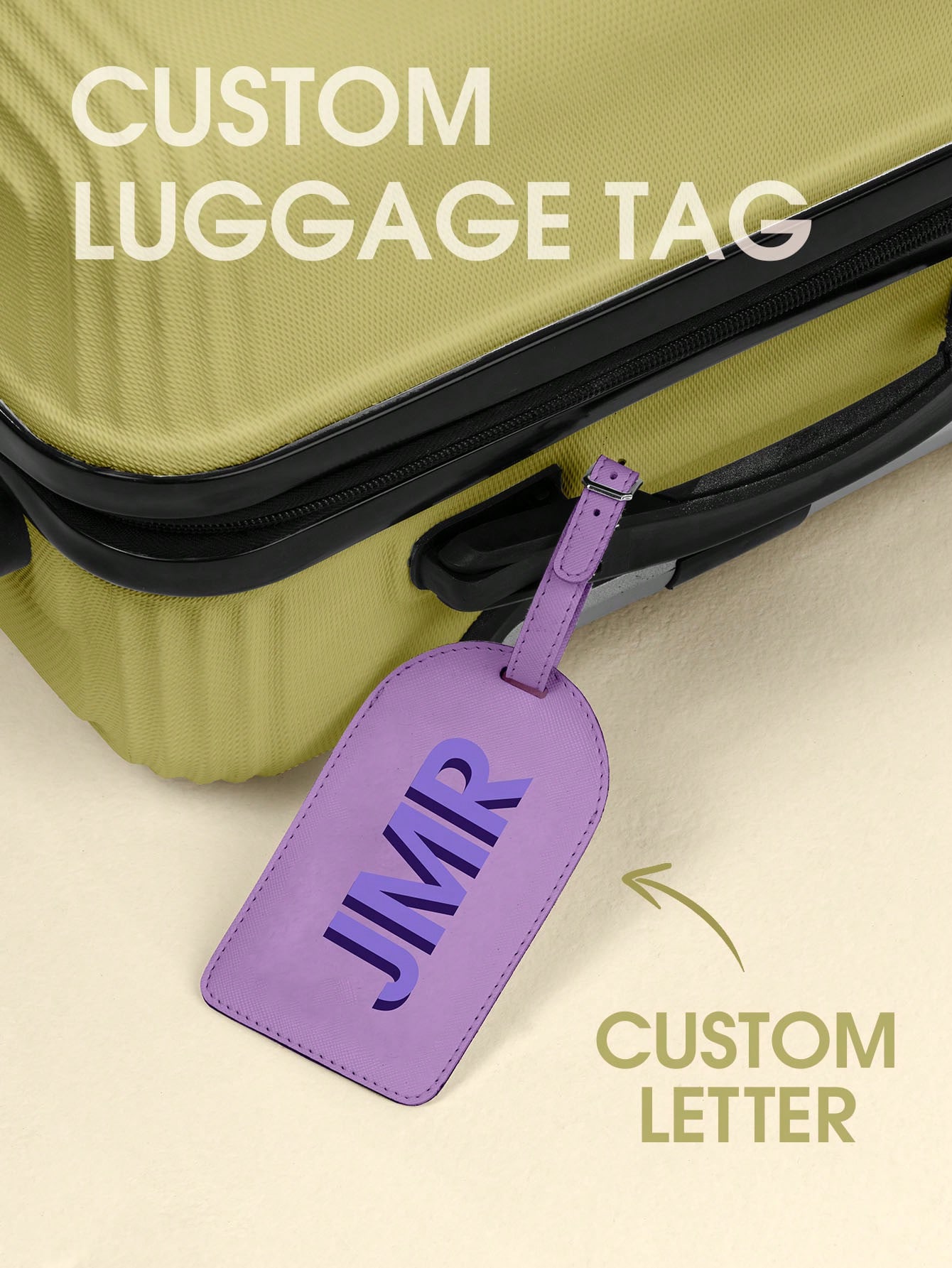 Leatherwork Letters - Tag Bagasi Inisial Pribadi Huruf Kustom