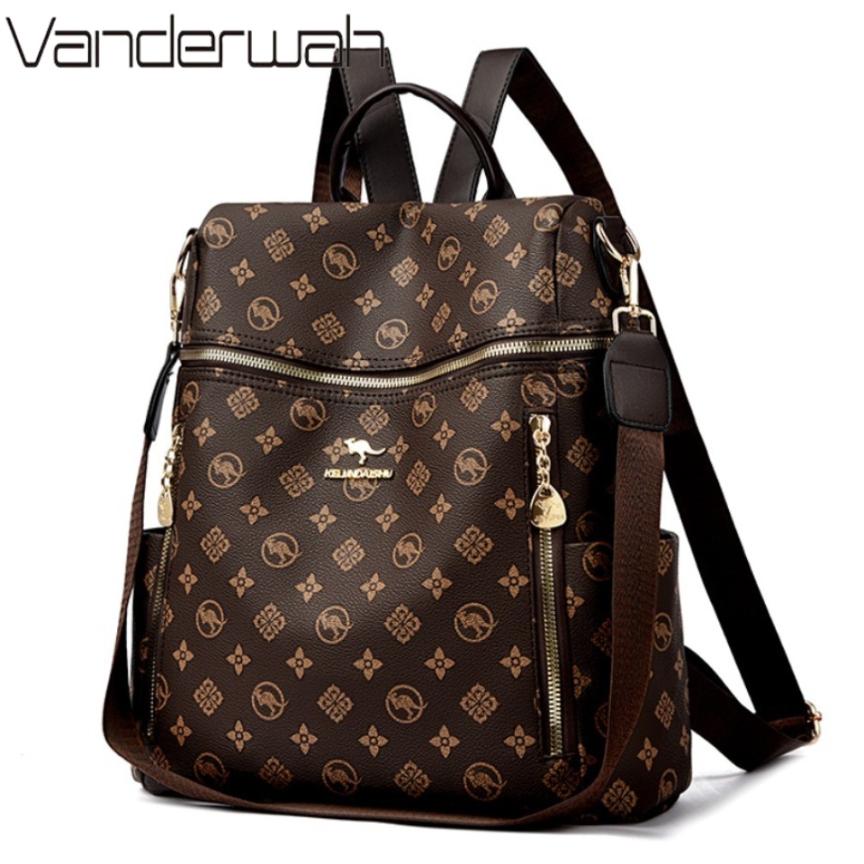 Leatherwork Letters - Tas Ransel Kulit Lembut Wanita Merek