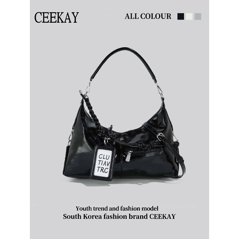 Leatherwork Letters - Tas Hobo Kulit Mengkilap CEEKAY 2026