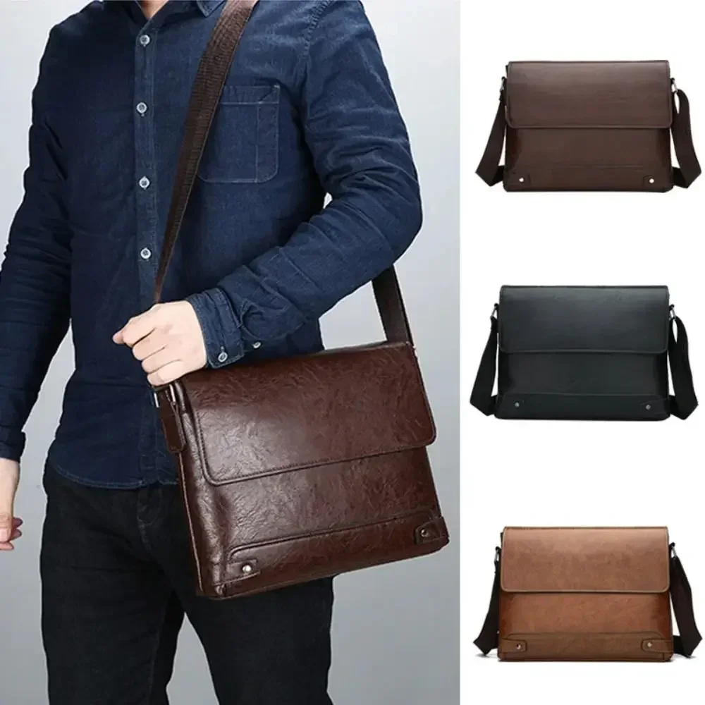Leather Work Laptop Bag - Tas jinjing kulit PU pria, Boston