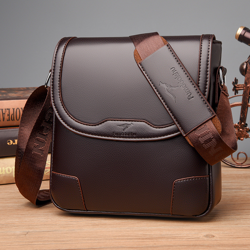 Leatherwork Letters - Tas Bahu Kulit Pria Merek Mewah