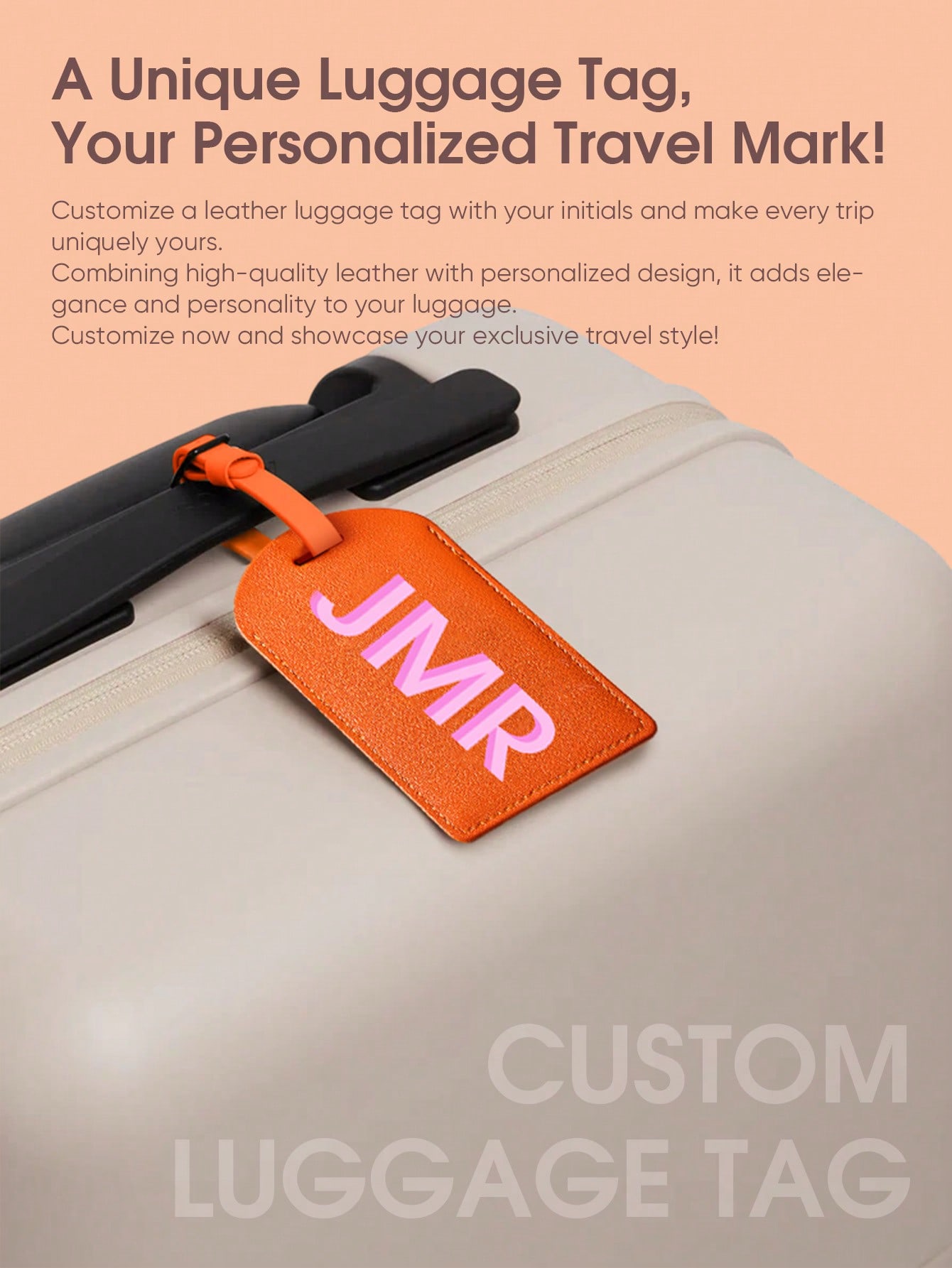 Tag Bagasi Inisial Pribadi Hur - Leatherwork Letters ulasan dan harga