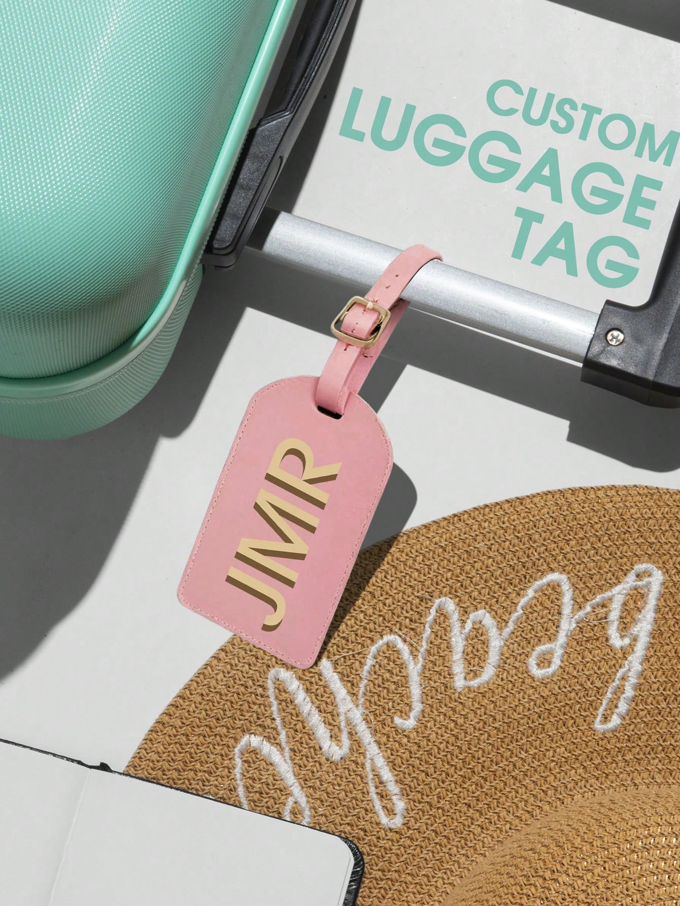 Tag Bagasi Inisial Pribadi Hur - Leatherwork Letters ulasan dan harga