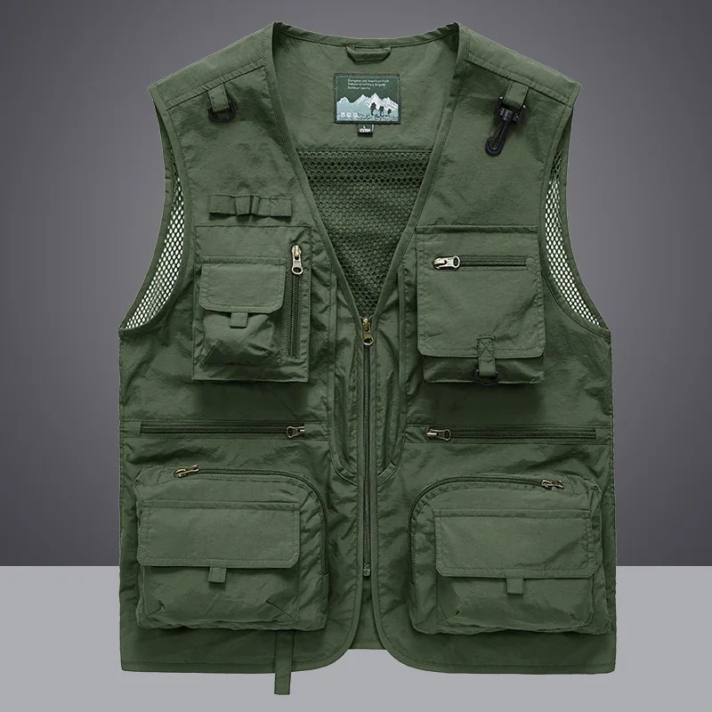 Rompi Pancing Jaring Cepat Ker - Leather Work Vest ulasan dan harga