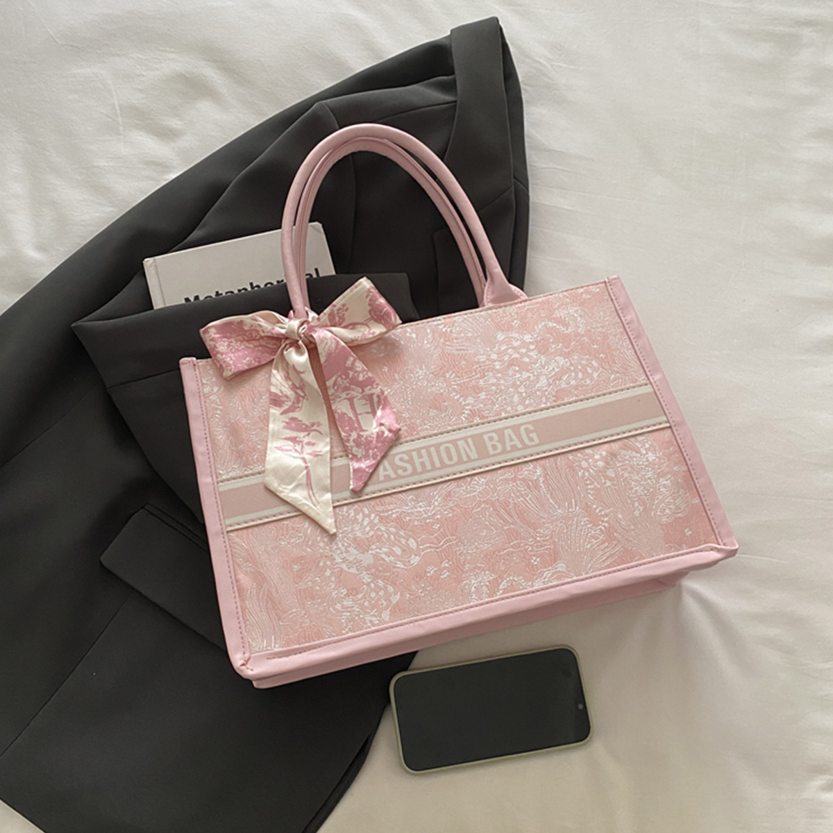 Tas Tote Wanita Mewah Elegan M - Leatherwork Letters ulasan dan harga