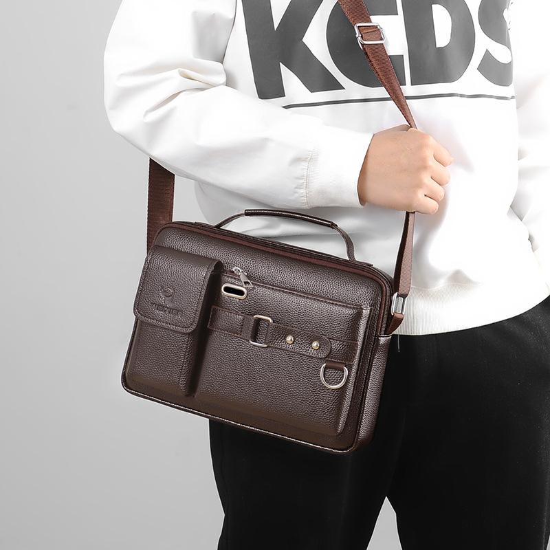Tas Bahu Pria Bermerek Tas Kur - Leatherwork Letters ulasan dan harga