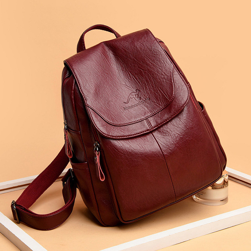 Ransel Kulit Lembut Vintage un - Leatherwork Letters ulasan dan harga
