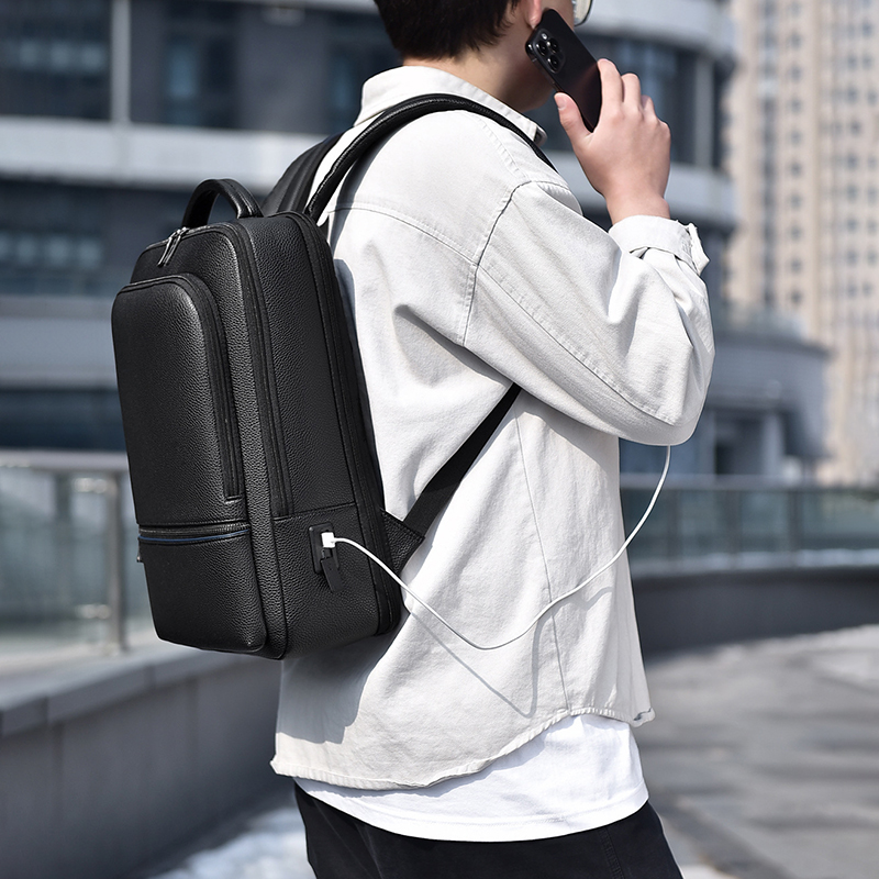 Tas punggung pria kulit PU, ra - Leather Work Laptop Bag ulasan dan harga