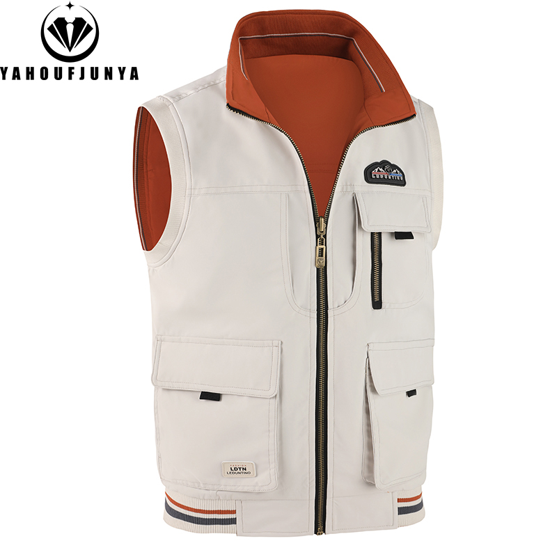 Rompi Pria Tipis untuk Musim S - Leather Work Vest ulasan dan harga