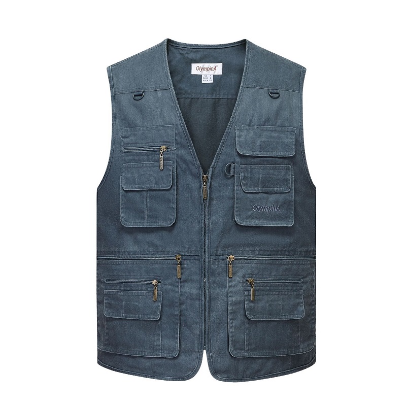 Rompi Pria Multi Saku Jaket Ta - Leather Work Vest ulasan dan harga