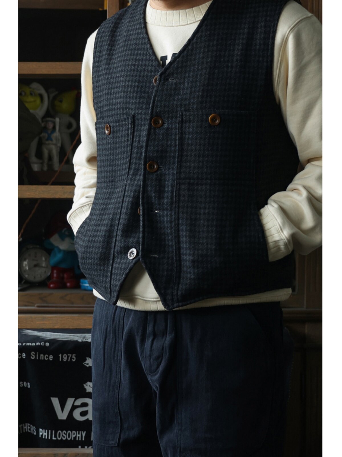 Rompi Kerja Wol Vintage Second - Leather Work Vest For Men ulasan dan harga