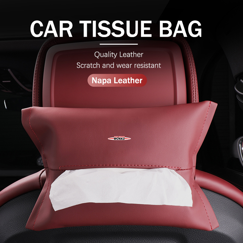 Kotak Tisu Mobil Kulit Tas Pen - Leather Work For Car ulasan dan harga