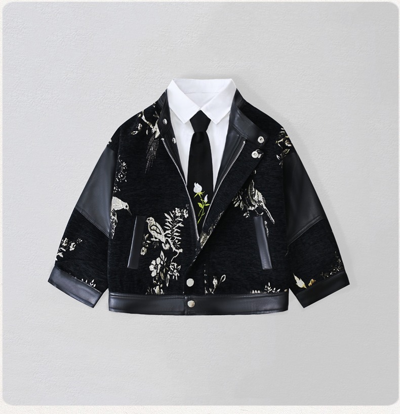 Jaket Kulit PU Bordir Sepeda M - Leather Work Jacket ulasan dan harga