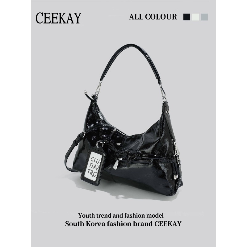 Tas Hobo Kulit Mengkilap CEEKA - Leatherwork Letters ulasan dan harga