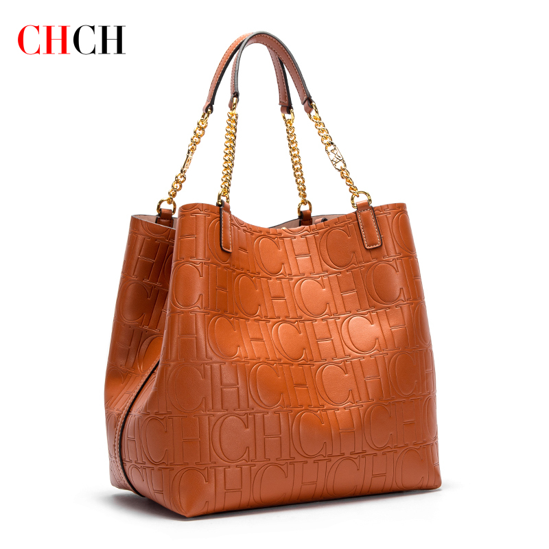 CHCH tas Tote wanita timbul ba - Leatherwork Letters ulasan dan harga