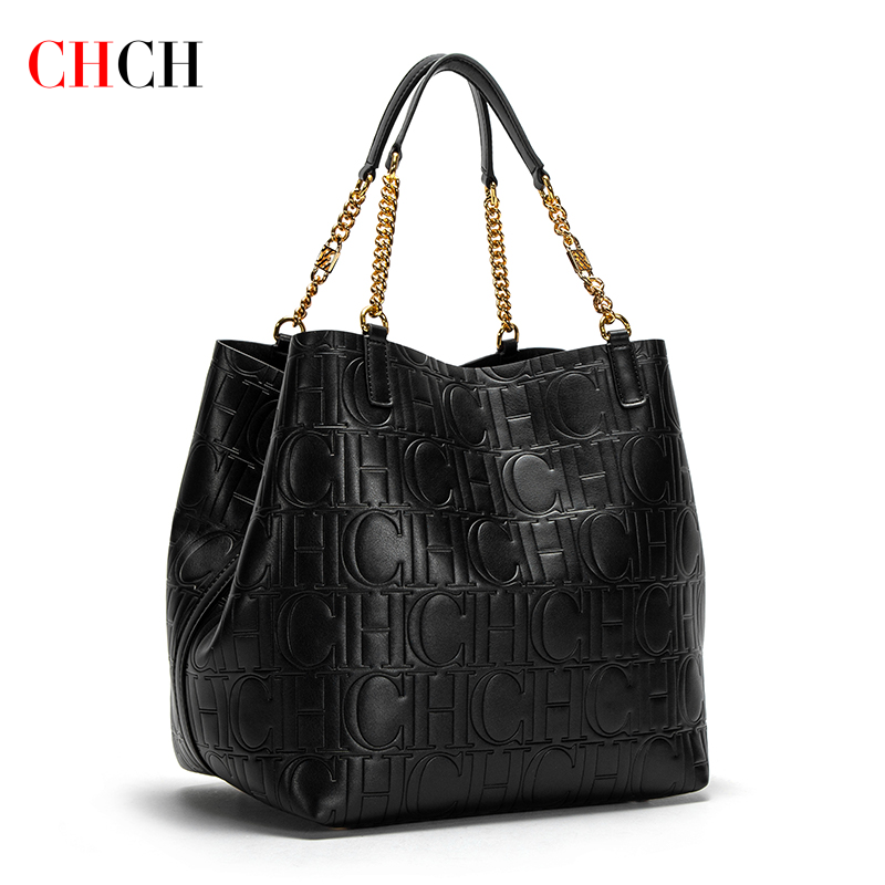 CHCH tas Tote wanita timbul ba - Leatherwork Letters ulasan dan harga