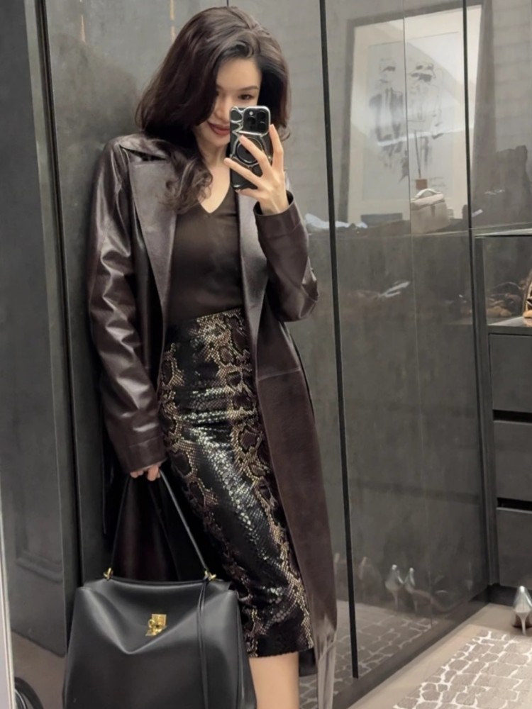 Desainer Italia untuk wanita,  - Leather Work Jacket ulasan dan harga