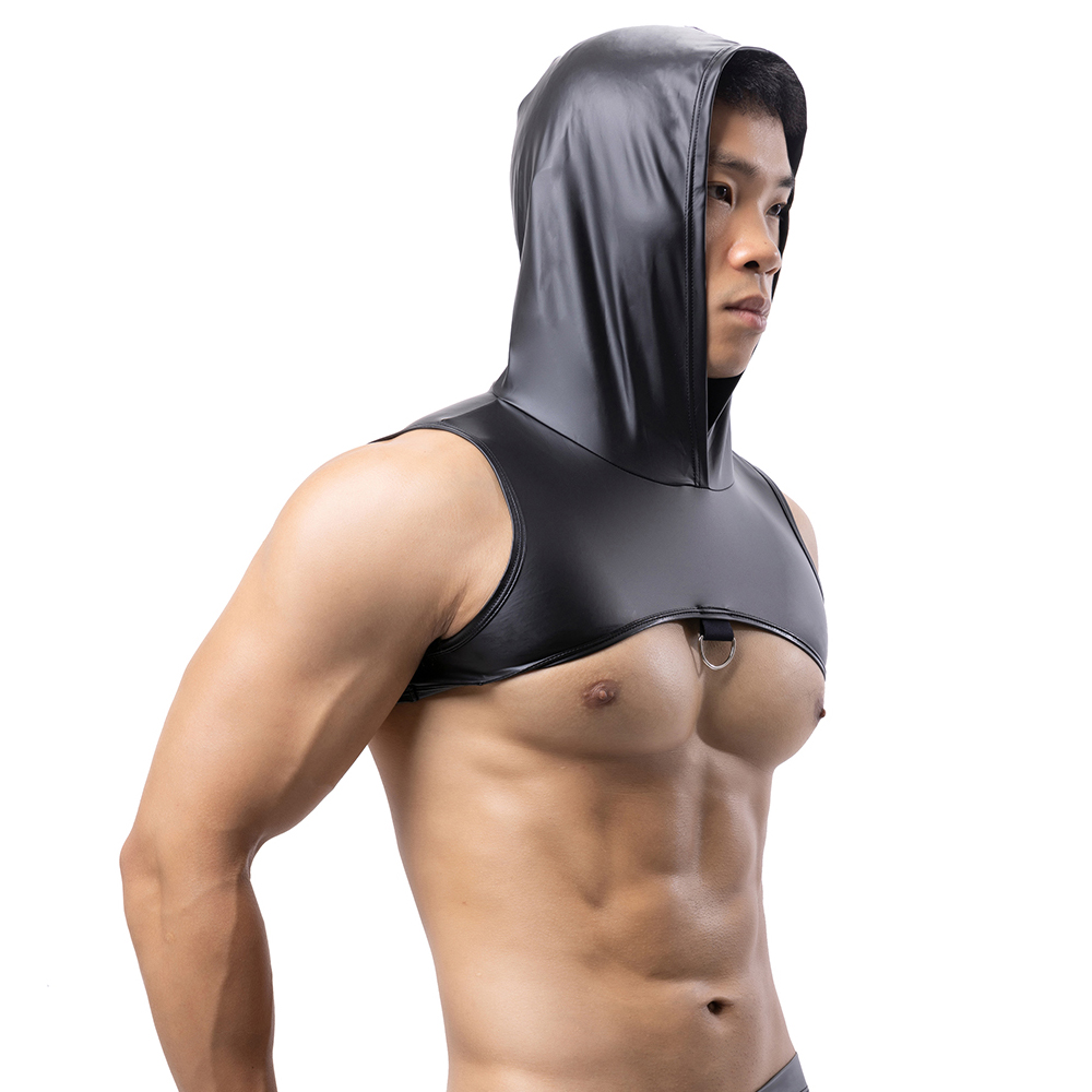 Tank Top Kebugaran Bertudung K - Leather Work Vest ulasan dan harga