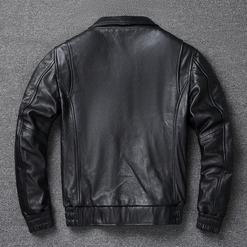 Jaket kulit asli pria, jaket k - Leather Work Jacket ulasan dan harga