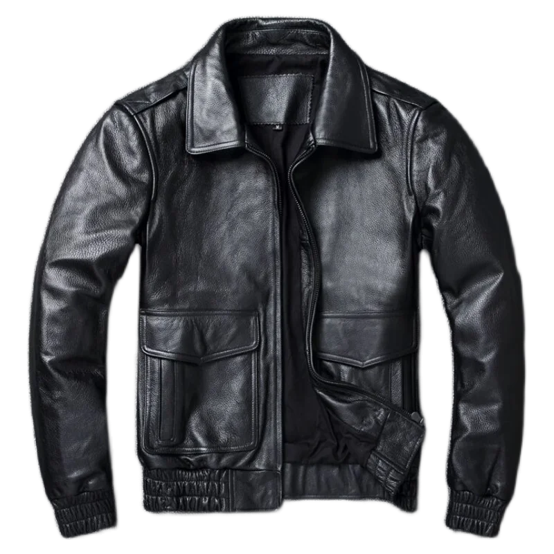 Jaket kulit asli pria, jaket k - Leather Work Jacket ulasan dan harga