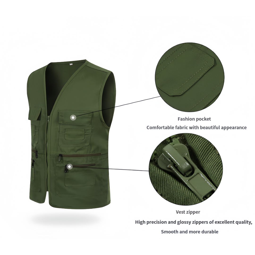 Rompi Fotografer Ringan Bernap - Leather Work Vest ulasan dan harga