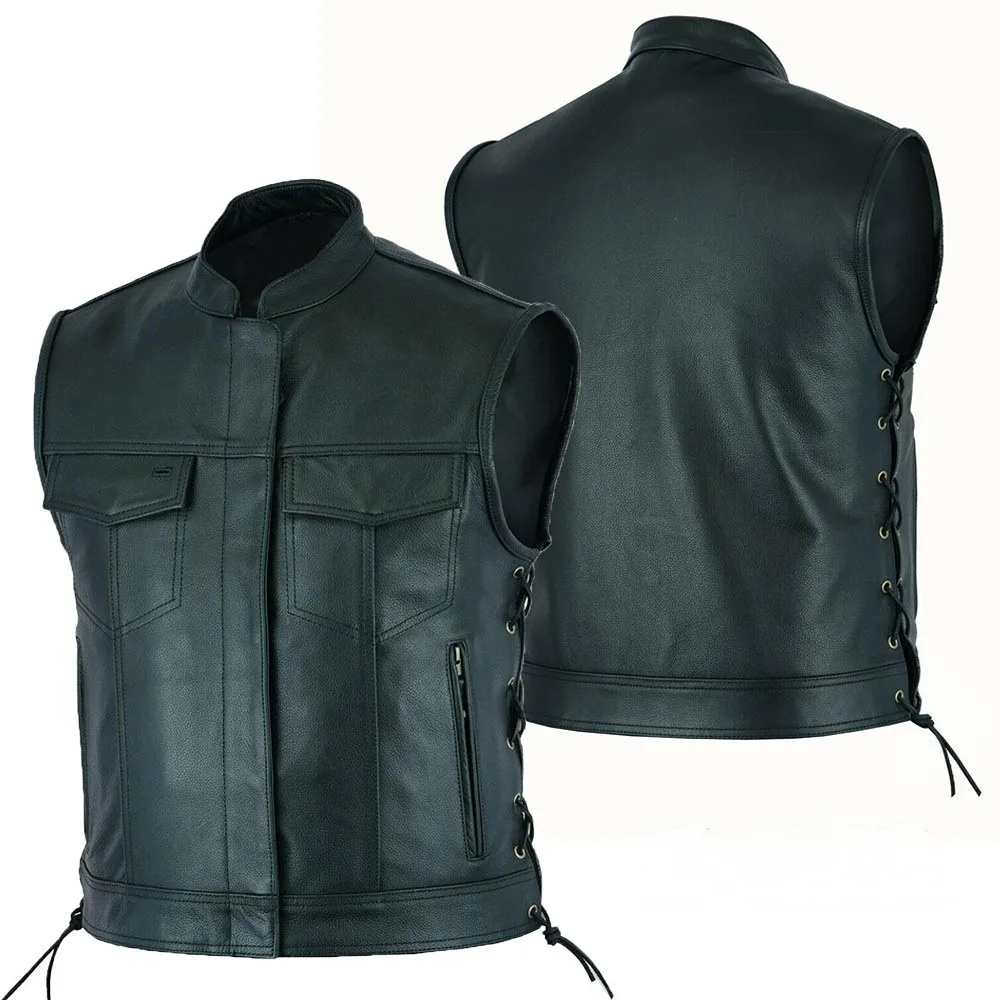Rompi kulit Punk, Fashion kasu - Leather Work Vest ulasan dan harga