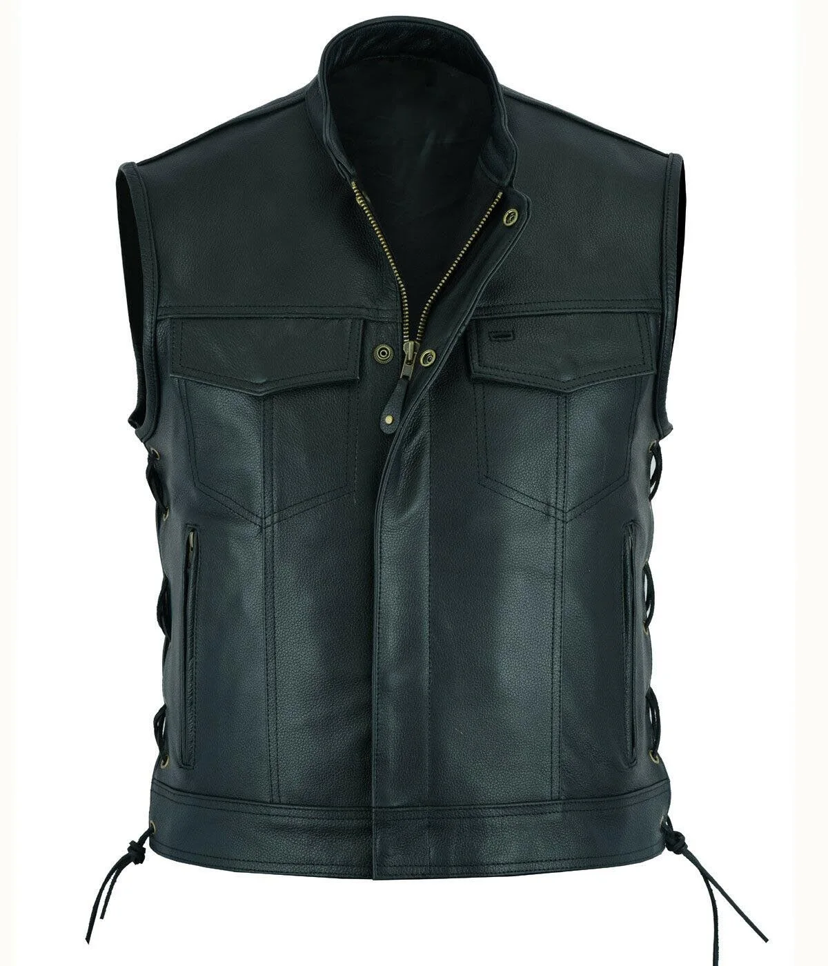 Rompi kulit Punk, Fashion kasu - Leather Work Vest ulasan dan harga
