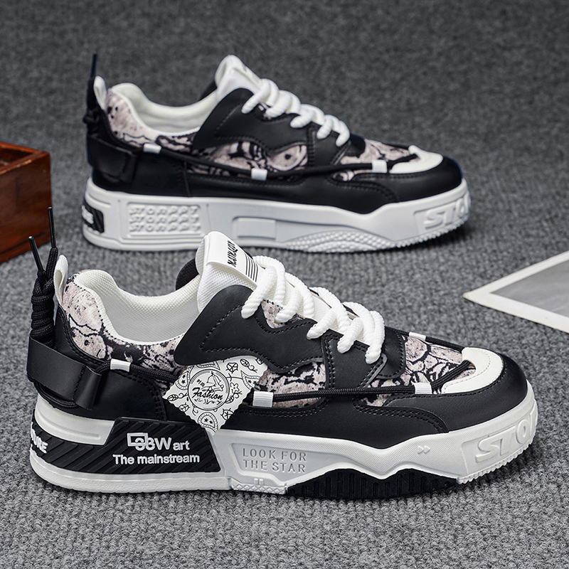Sepatu Skateboard Pria [Desain - Leatherwork Letters ulasan dan harga