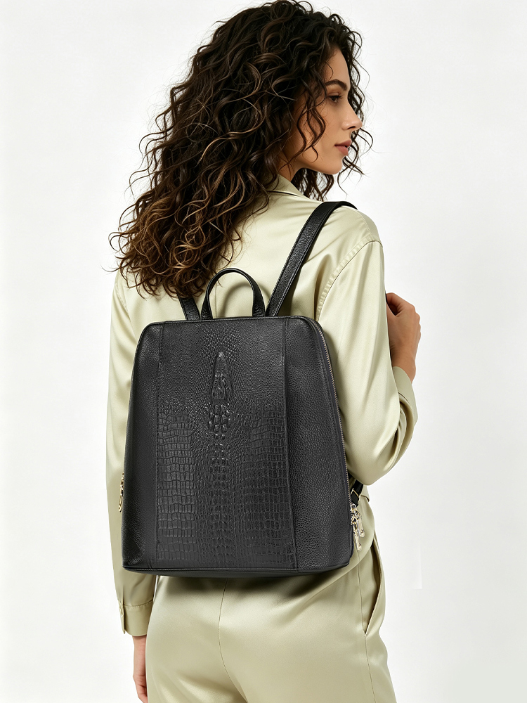 Tas Ransel Kulit Buaya Wanita  - Leather Work Laptop Bag ulasan dan harga